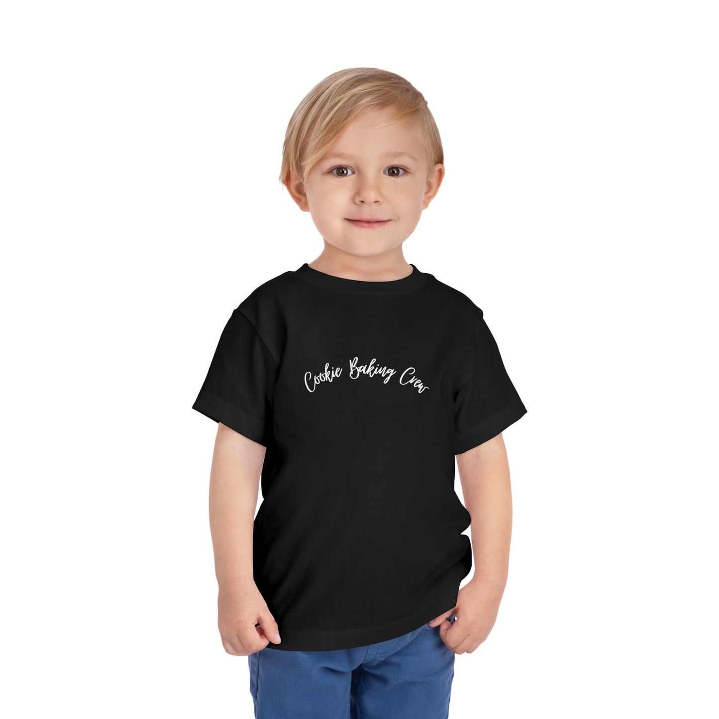 "Cookie Baking Crew - I'm Just Here for the Clean Up" Toddler Short Sleeve Tee