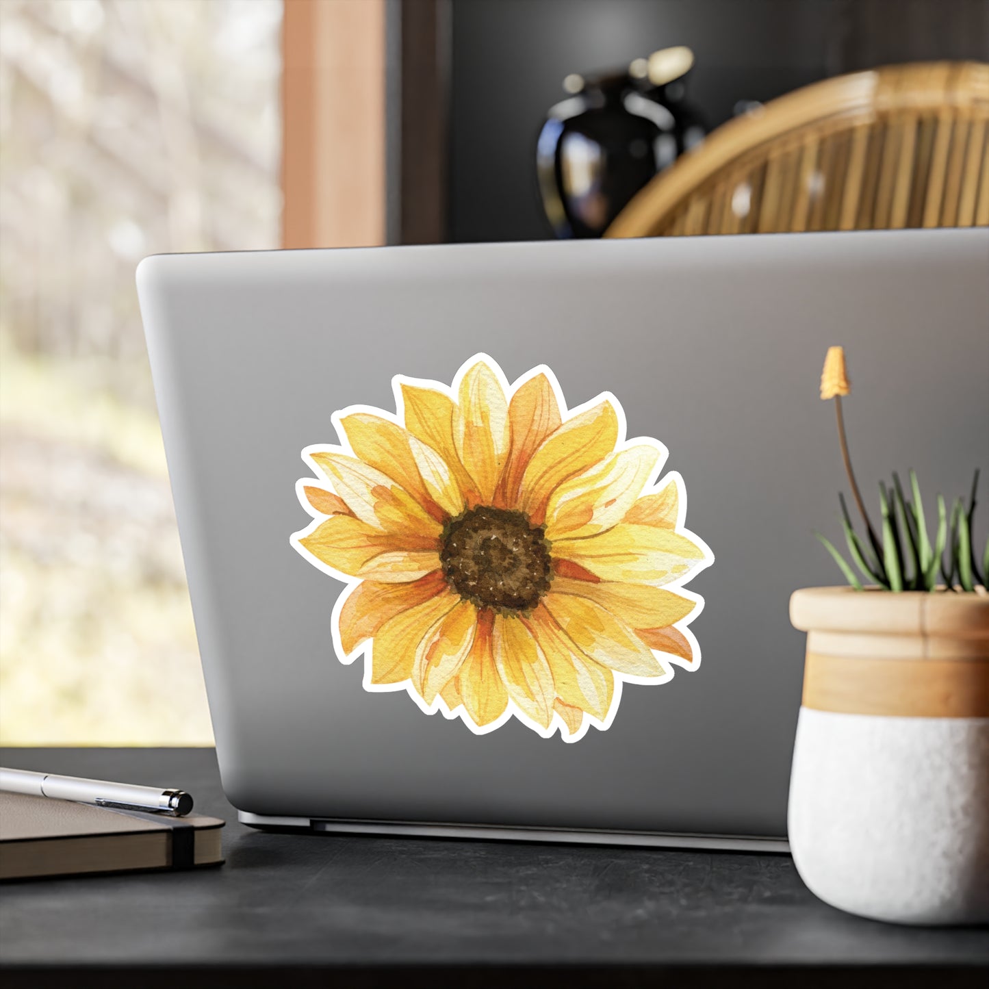 Single Sunflower Kiss-Cut Vinyl Decal