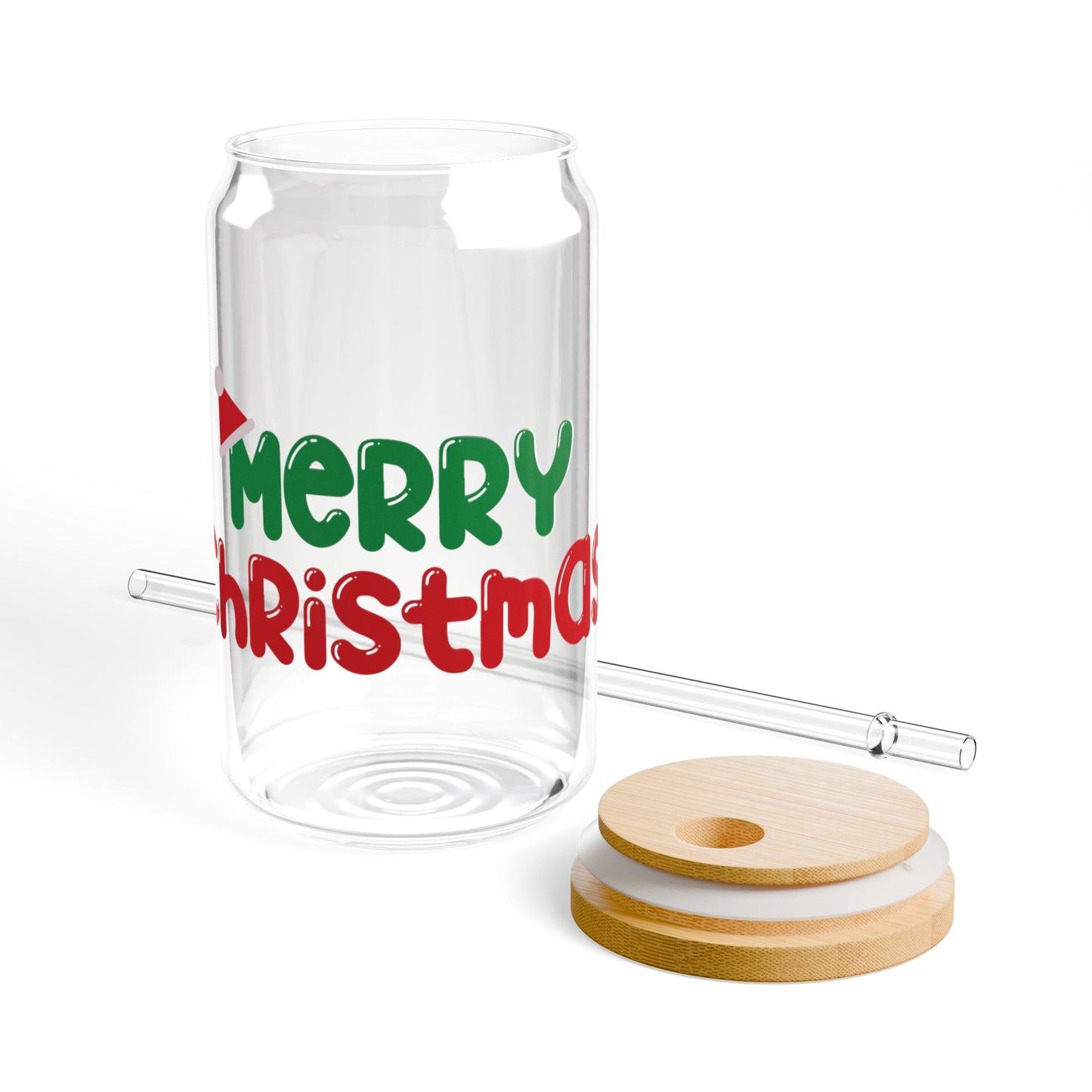 "Merry Christmas" Sipper Glass, 16oz