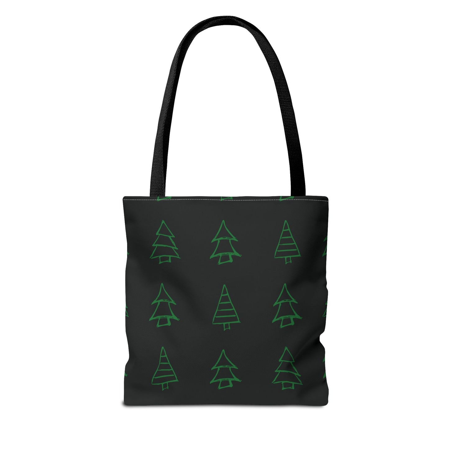 Christmas Trees Black Tote Bag