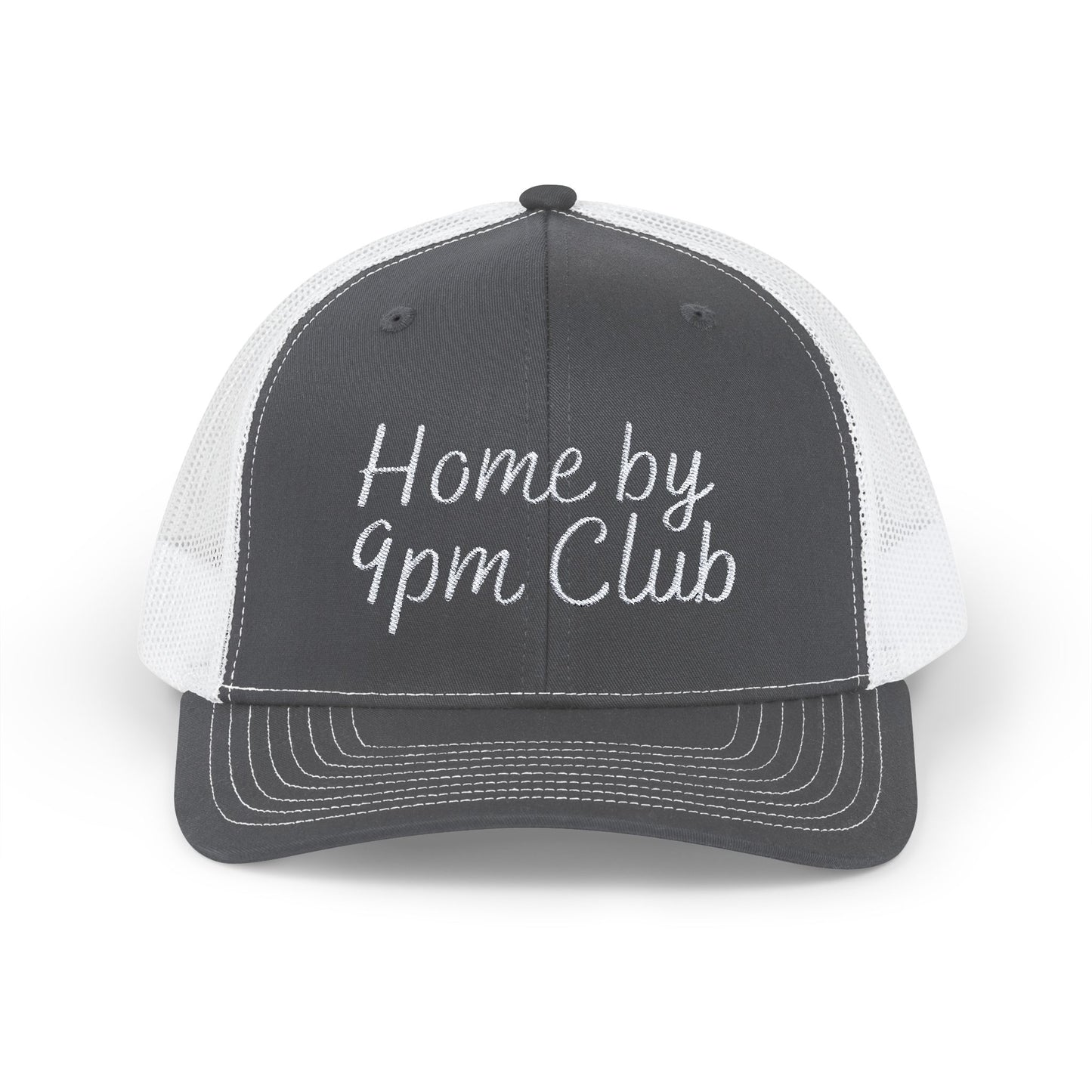 Home by 9pm Club Snapback Trucker Cap