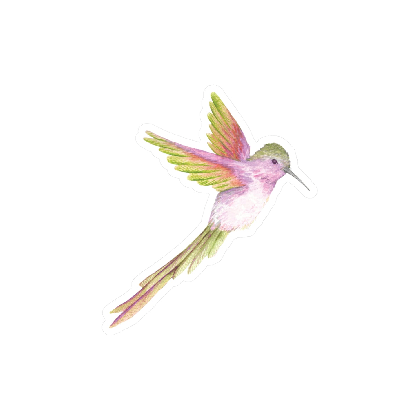 Humming Bird Kiss-Cut Vinyl Decal