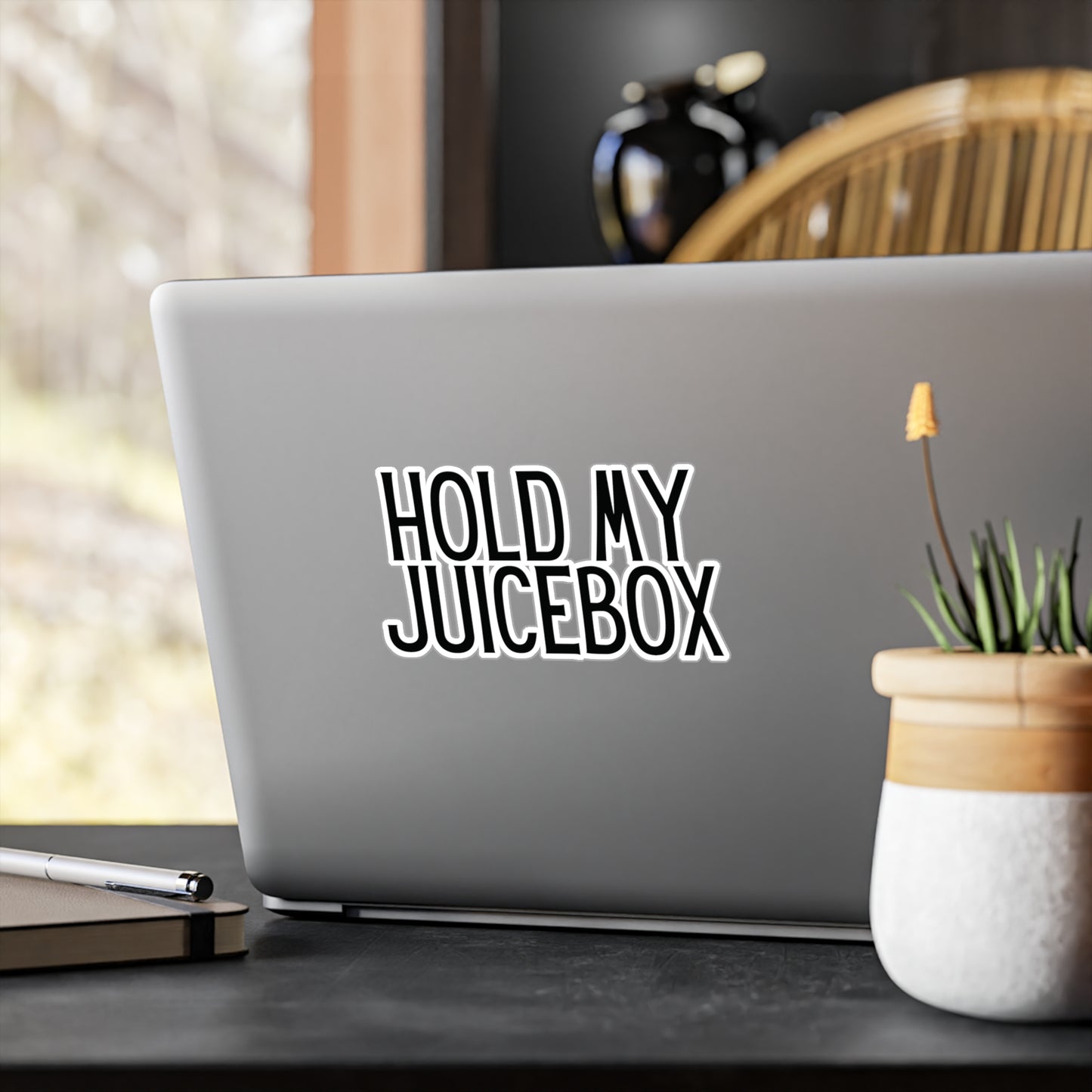 "Hold My Juice Box" Kiss-Cut Vinyl Decal