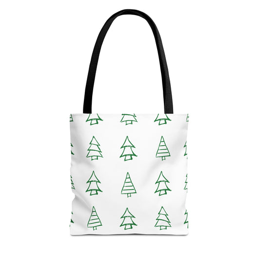 Christmas Tree White Tote Bag