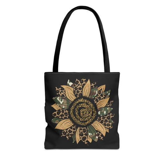 Cheeta Camo Sunflower Tote Bag