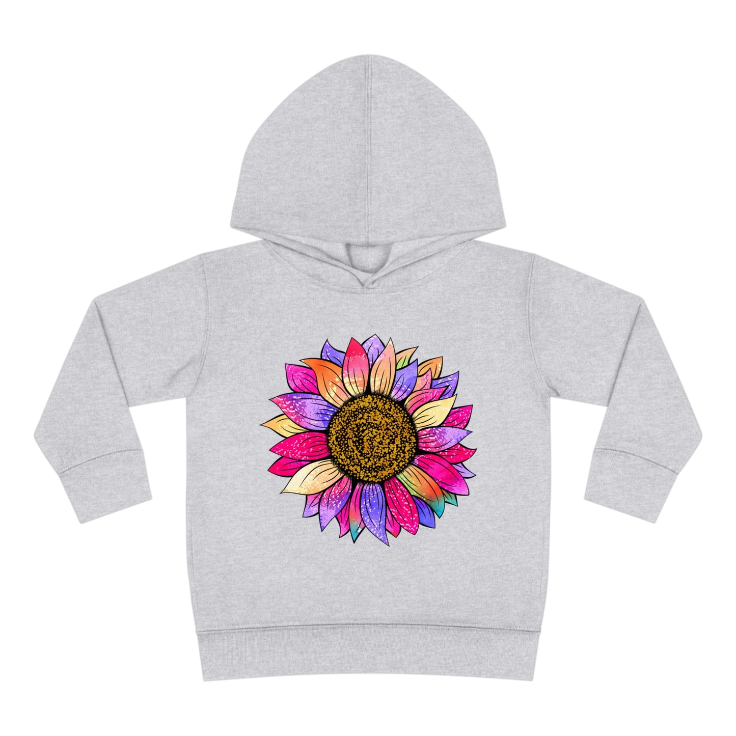 Colorful Sunflower Toddler Pullover Fleece Hoodie