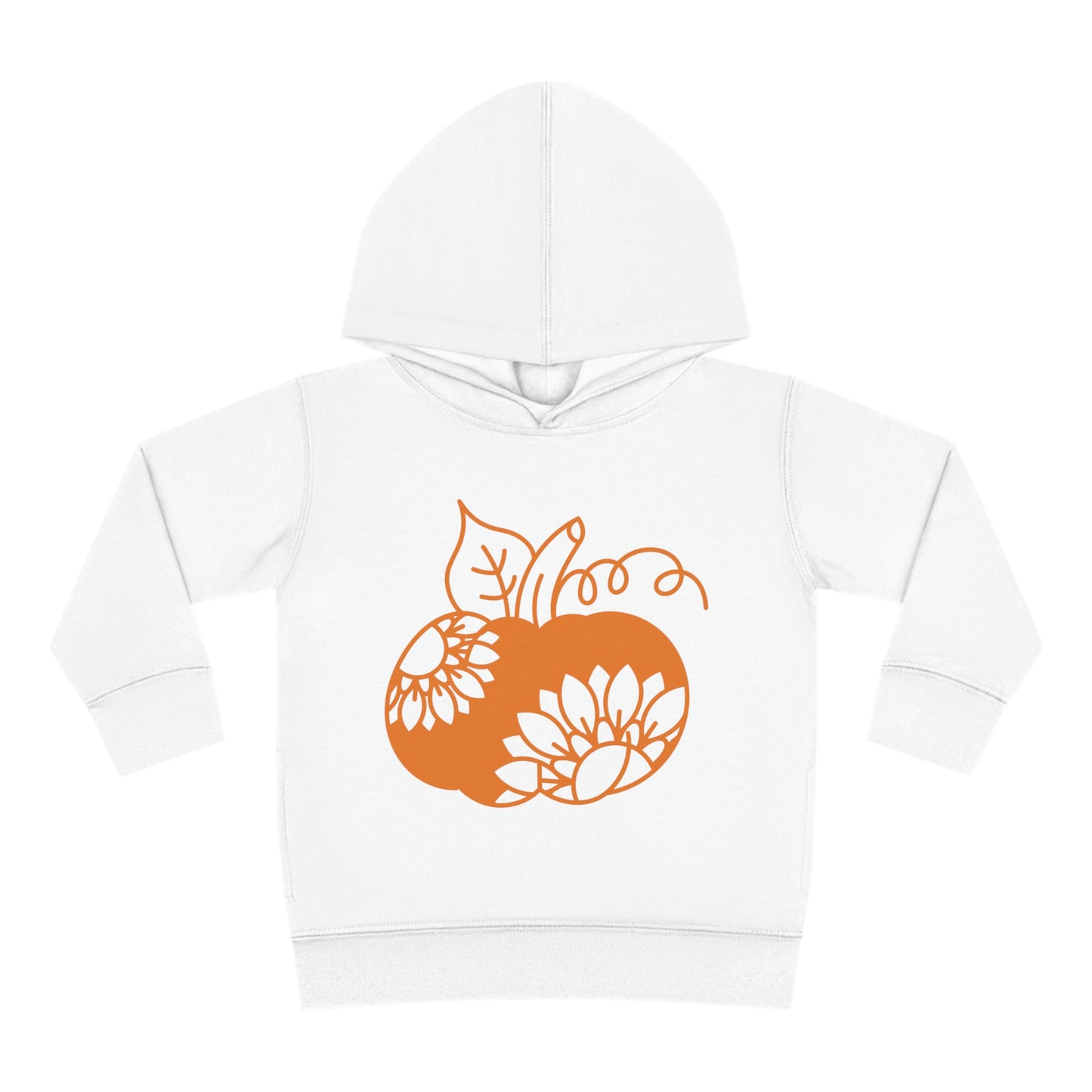 Fall Pumpkin with Sunflowers Toddler Pullover Fleece Hoodie