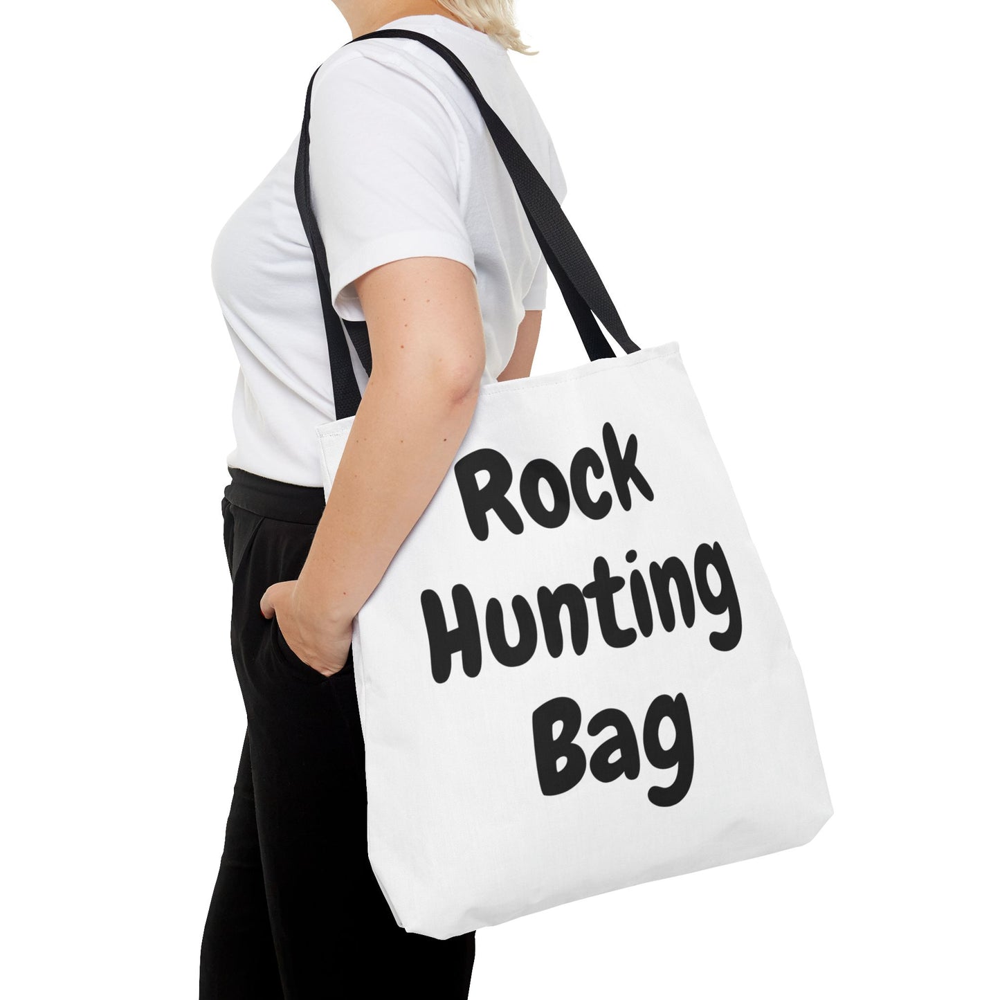 "Rock Hunting Bag" White Tote