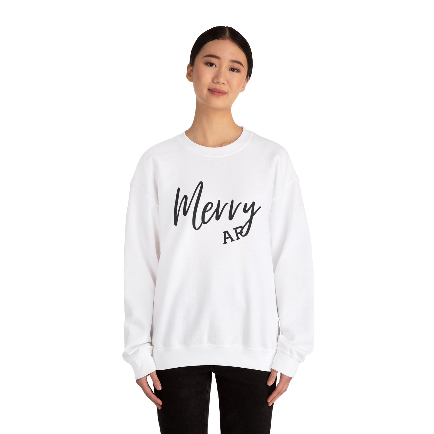 "Merry AF" Unisex Heavy Blend™ Crewneck Sweatshirt