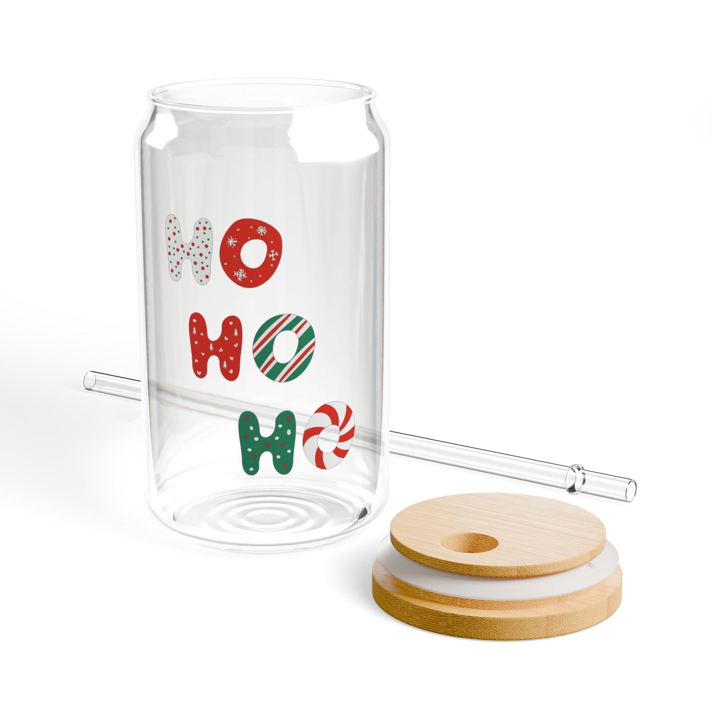 Ho Ho Ho Sipper Glass, 16oz