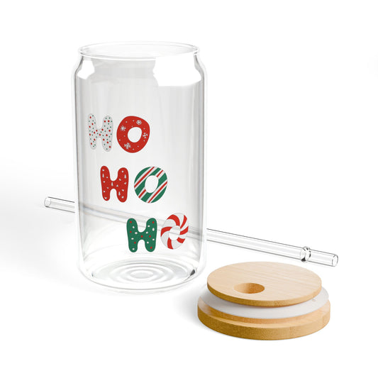 Ho Ho Ho Sipper Glass, 16oz