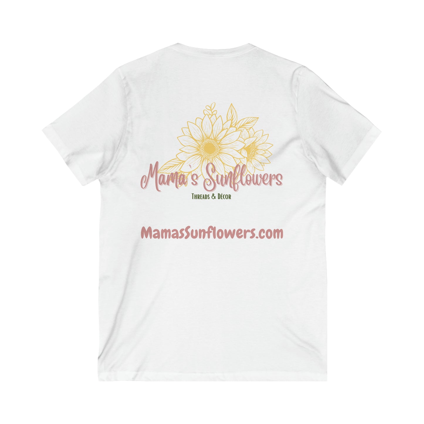 Mama's Sunflowers Ladies' V-Neck T-Shirt