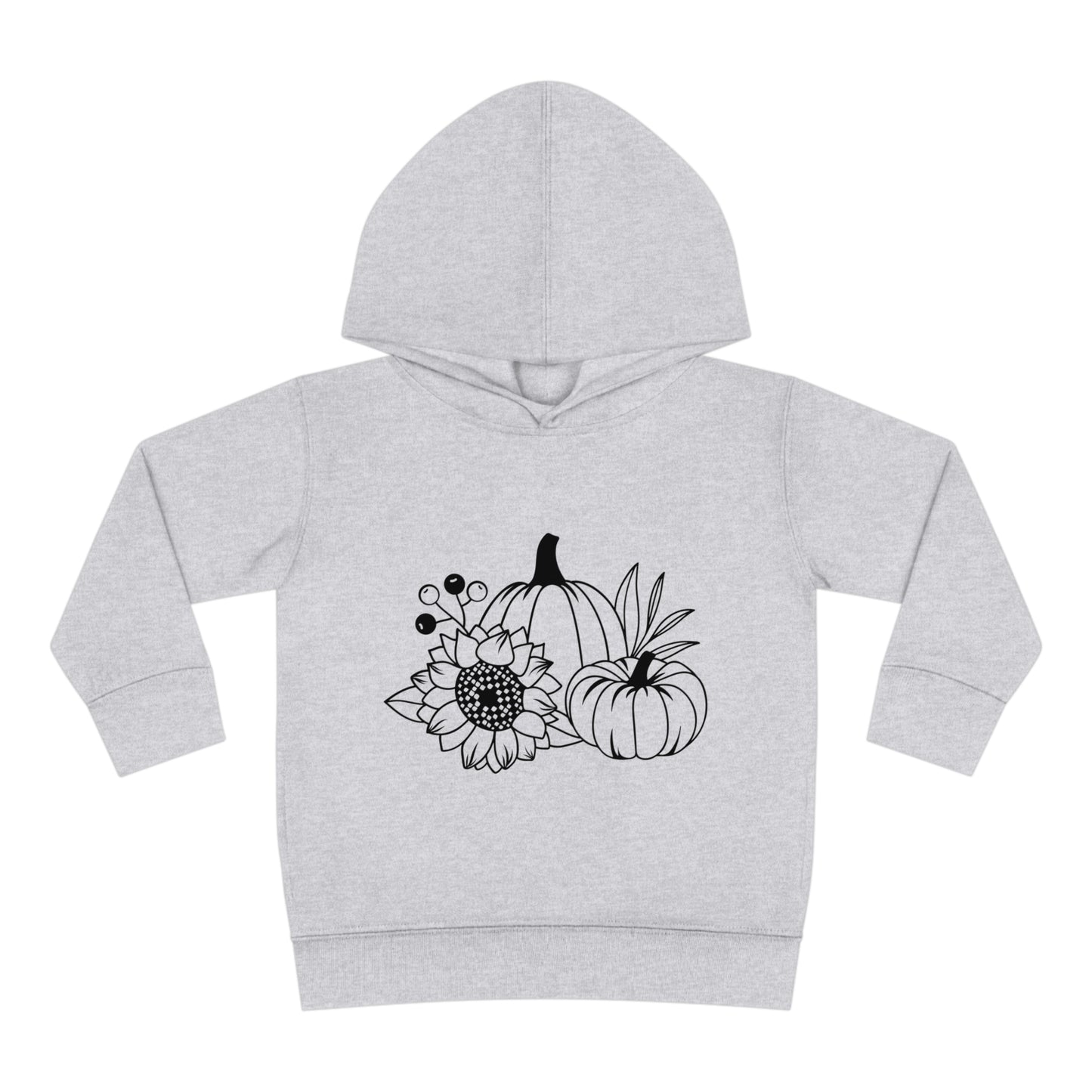 Pumpkin and Sunflower Toddler Pullover Fleece Hoodie