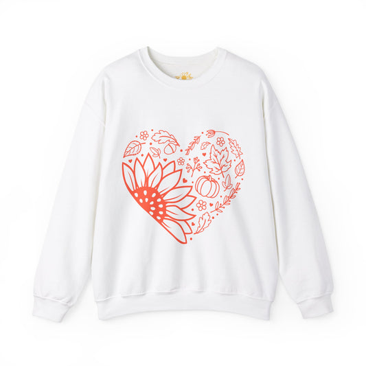 Fall Heart Unisex Heavy Blend™ Crewneck Sweatshirt