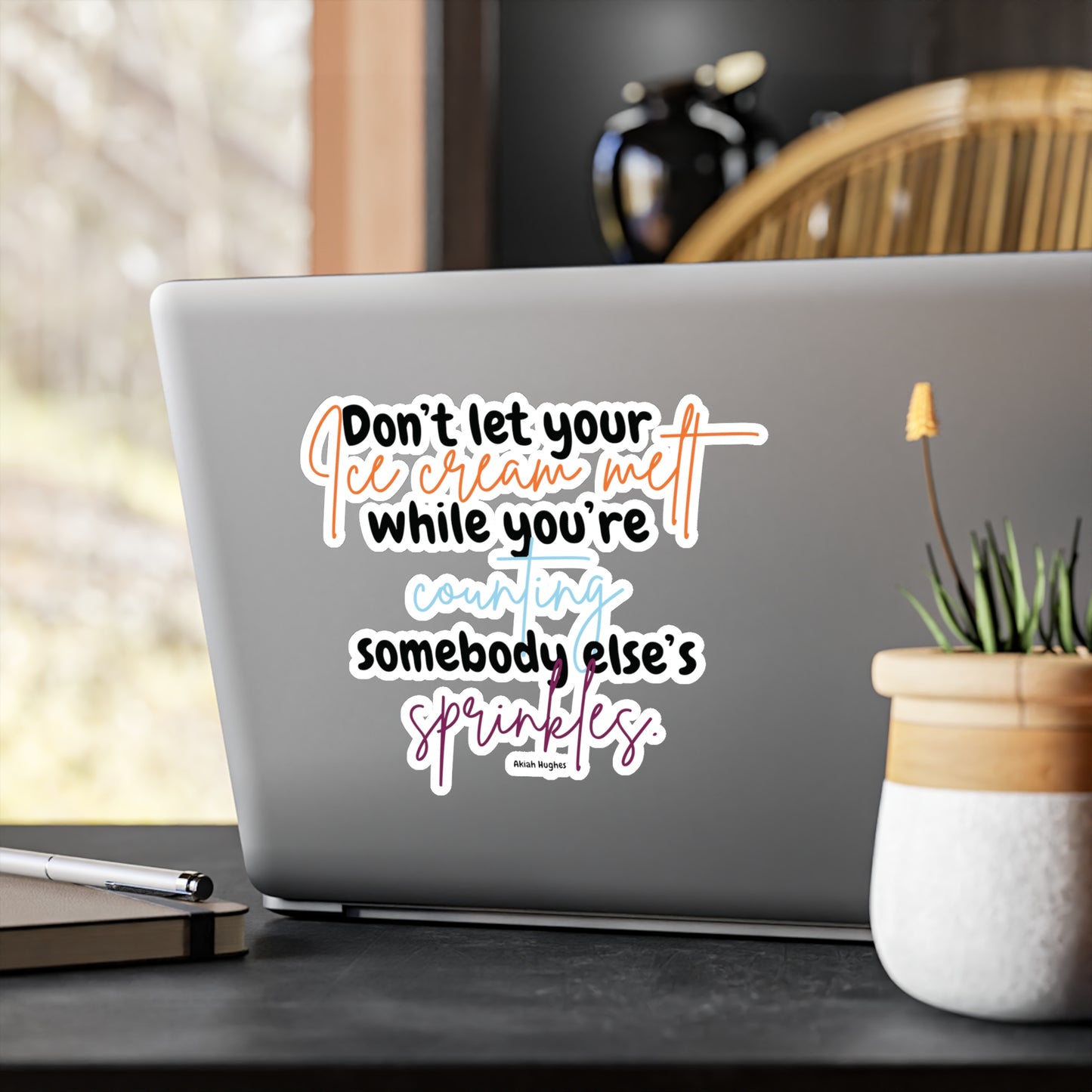 "Don't Let Your Ice Cream Melt" Kiss-Cut Vinyl Decal