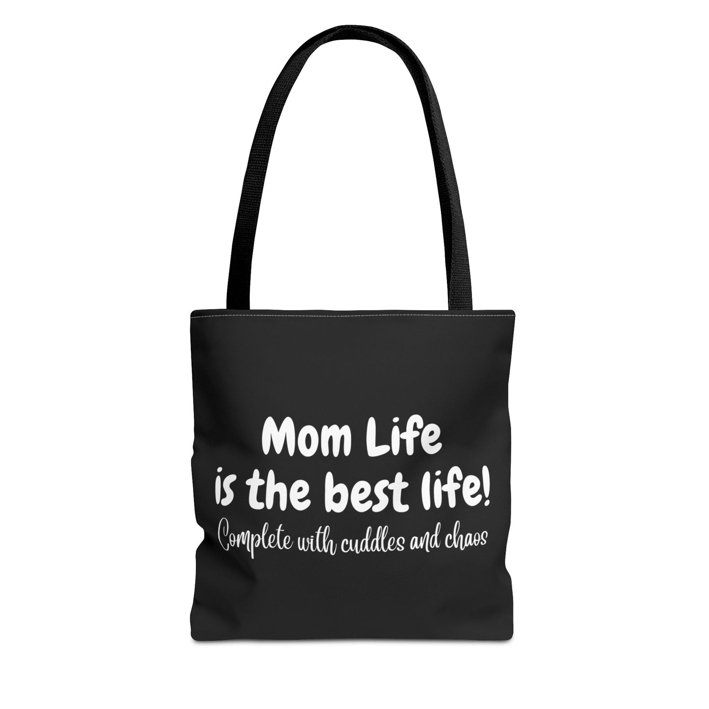 "Mom Life is the Best Life" Black Tote