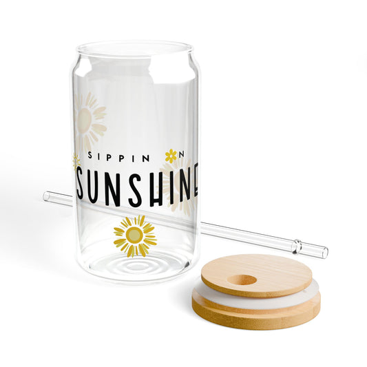 "Sippin' on Sunshine" Sipper Glass, 16oz