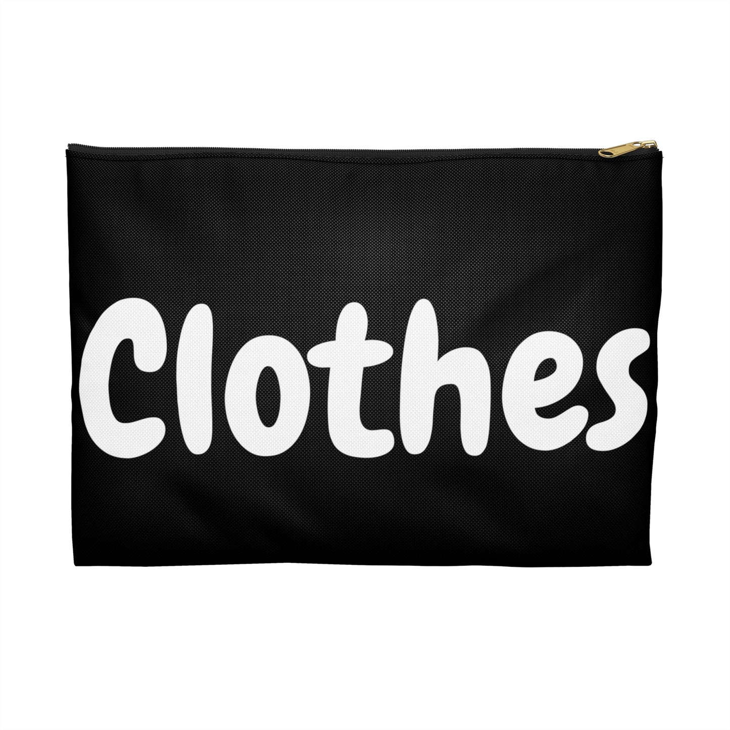 "Clothes" Black Accessory Pouch