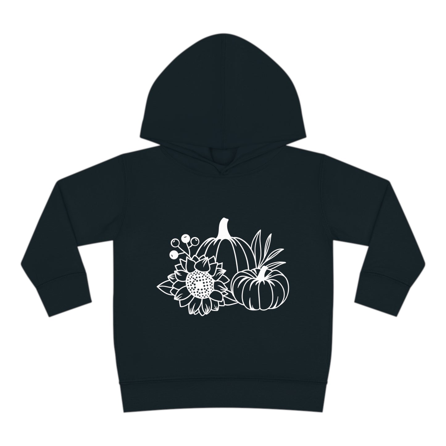 Pumpkin and Sunflower Toddler Pullover Fleece Hoodie