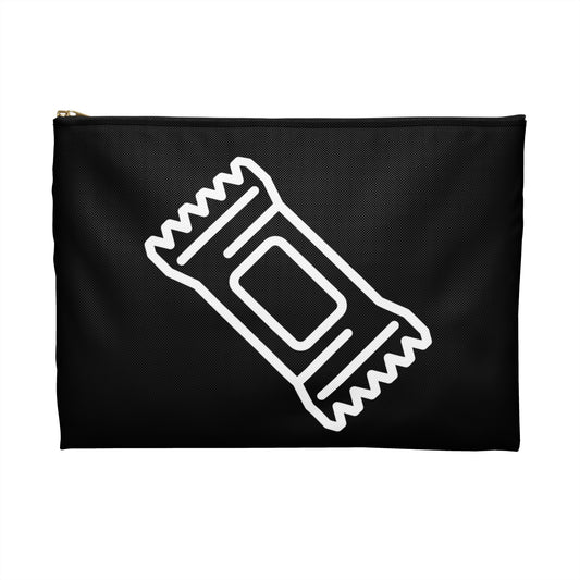 "Snacks" Black Accessory Pouch