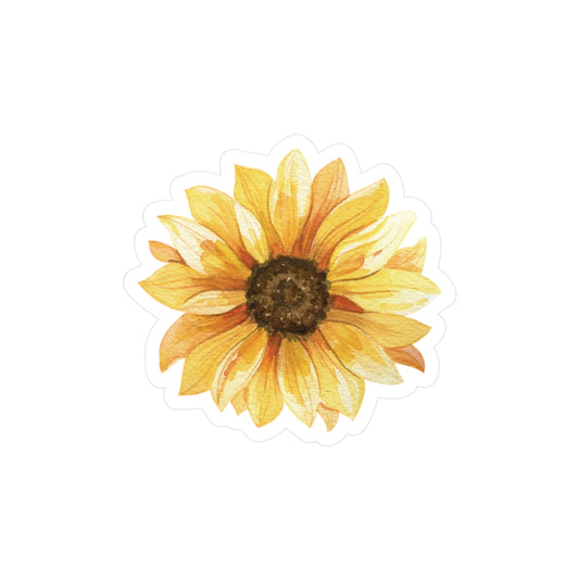 Single Sunflower Kiss-Cut Vinyl Decal