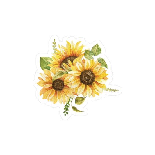 Three Sunflowers Kiss-Cut Vinyl Decal