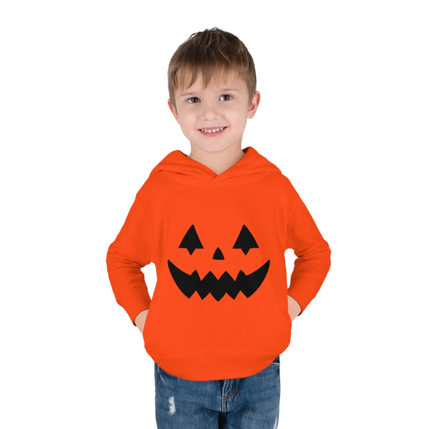 Pumpkin Face Toddler Pullover Fleece Hoodie