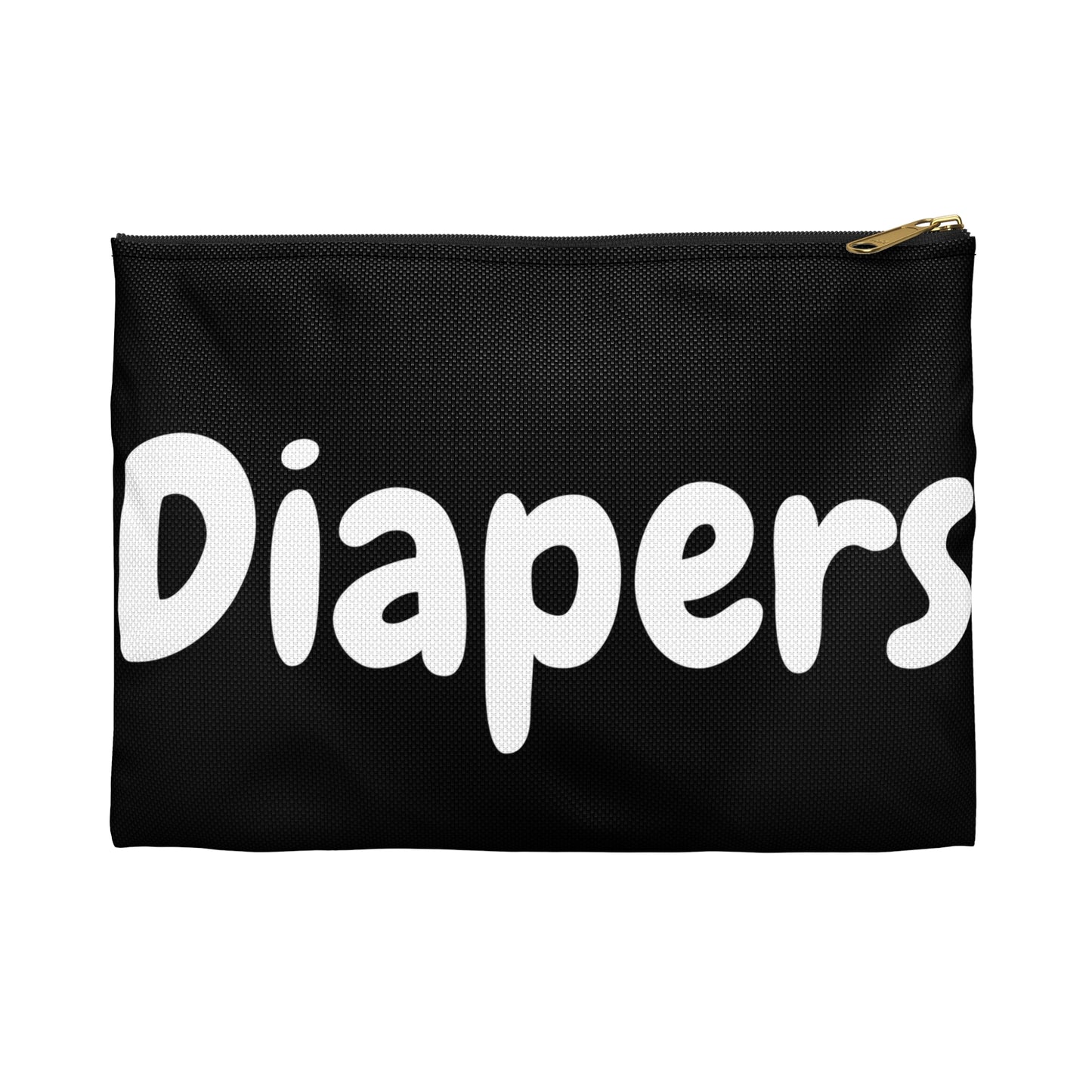 "Diapers" Black Accessory Pouch