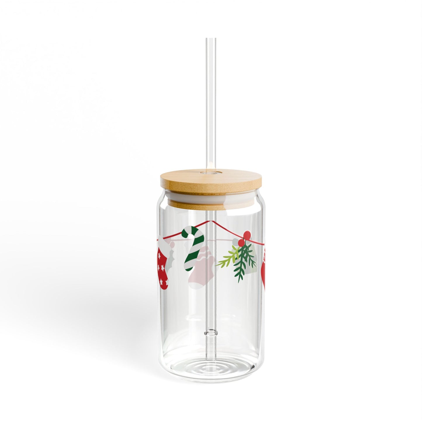 Holiday Stockings Sipper Glass, 16oz