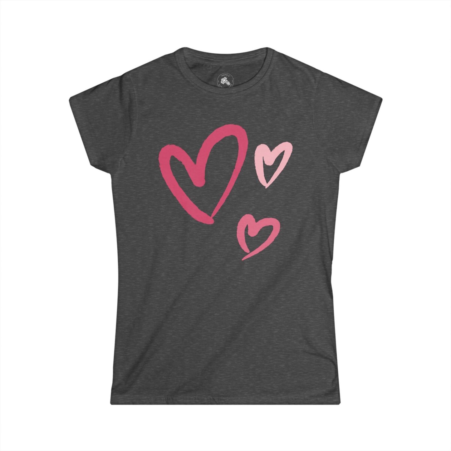 "Pink Hearts" - Women's Softstyle Tee