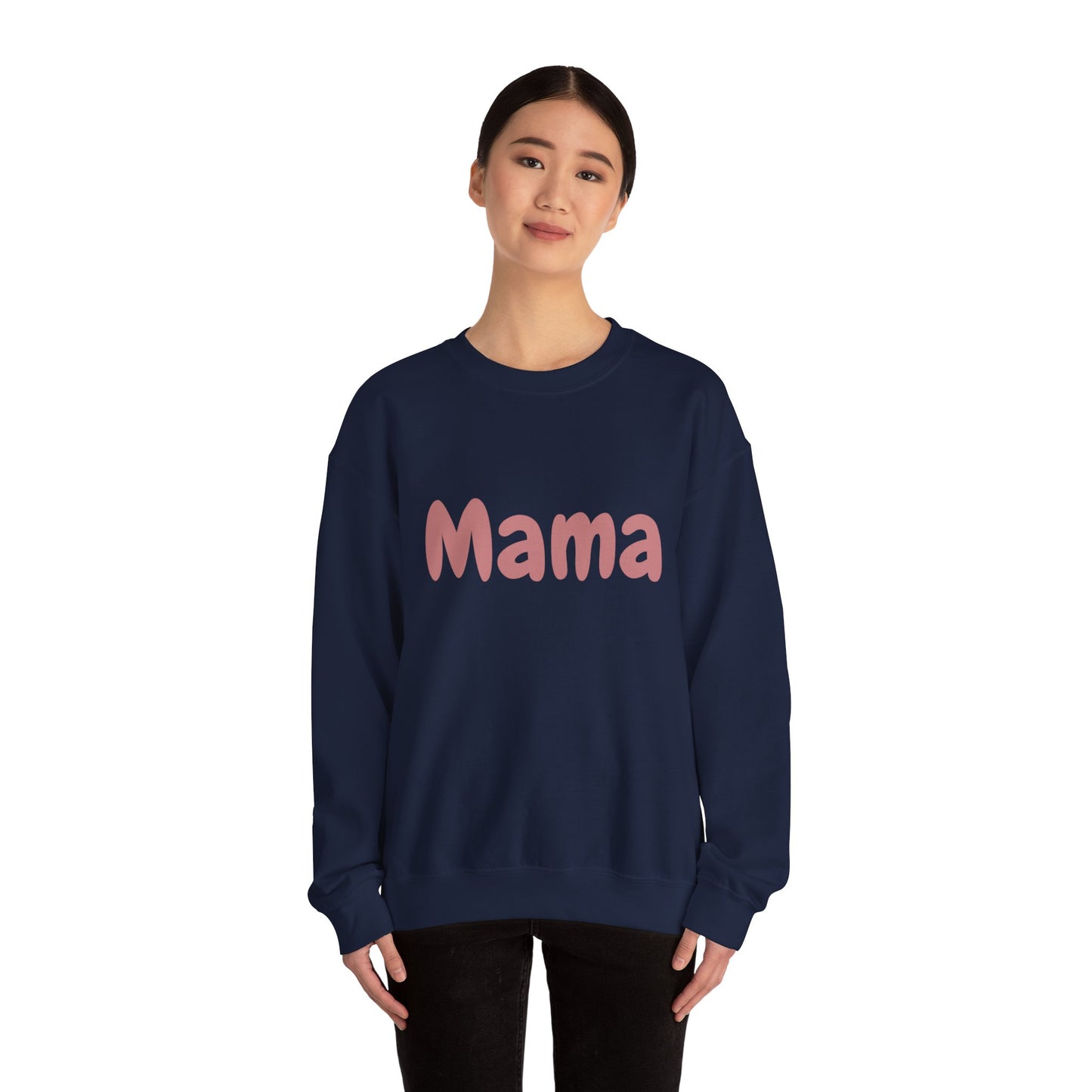 "Mama" in Pink Unisex Heavy Blend™ Crewneck Sweatshirt