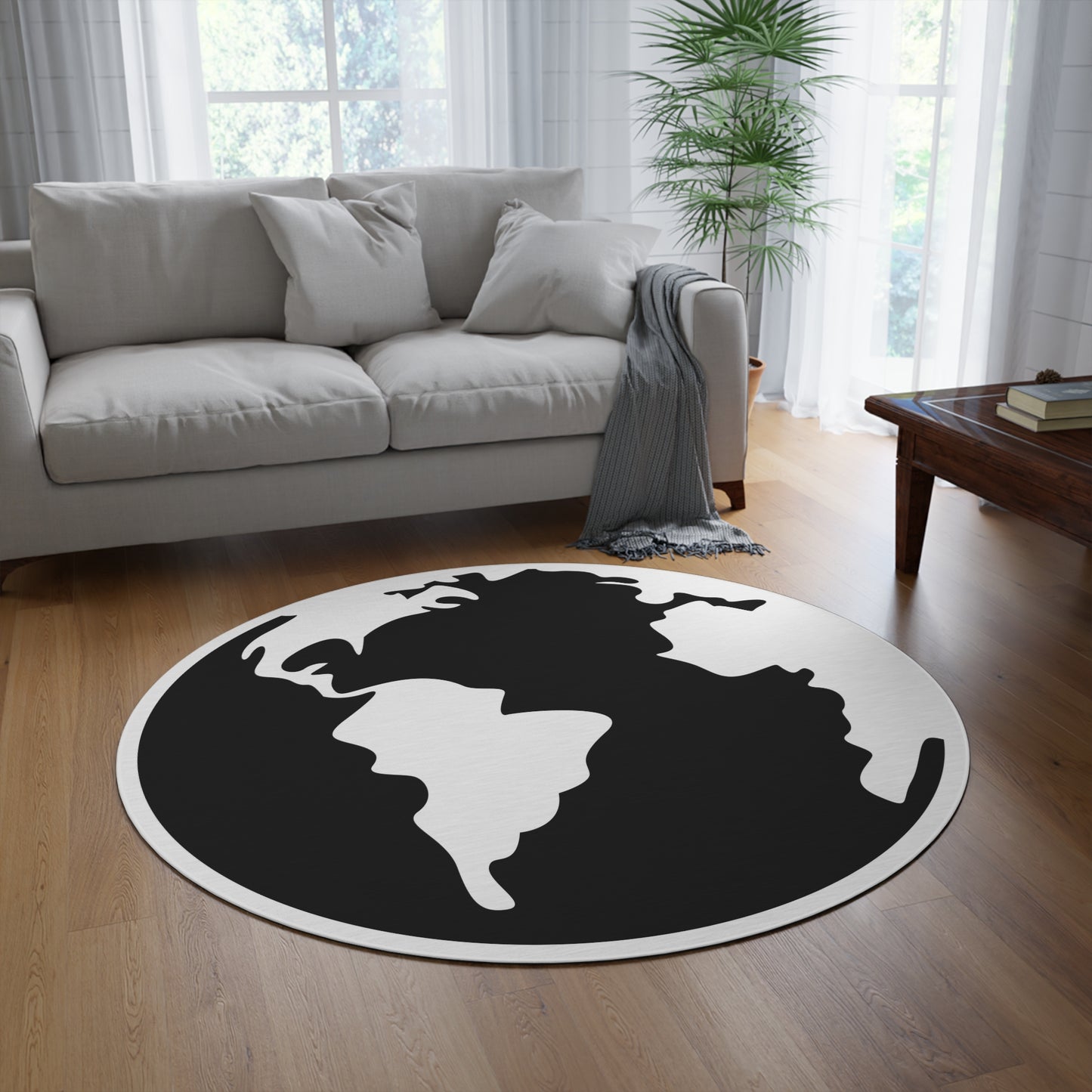 Earth Round Rug