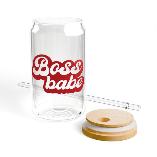 Boss Babe Sipper Glass, 16oz