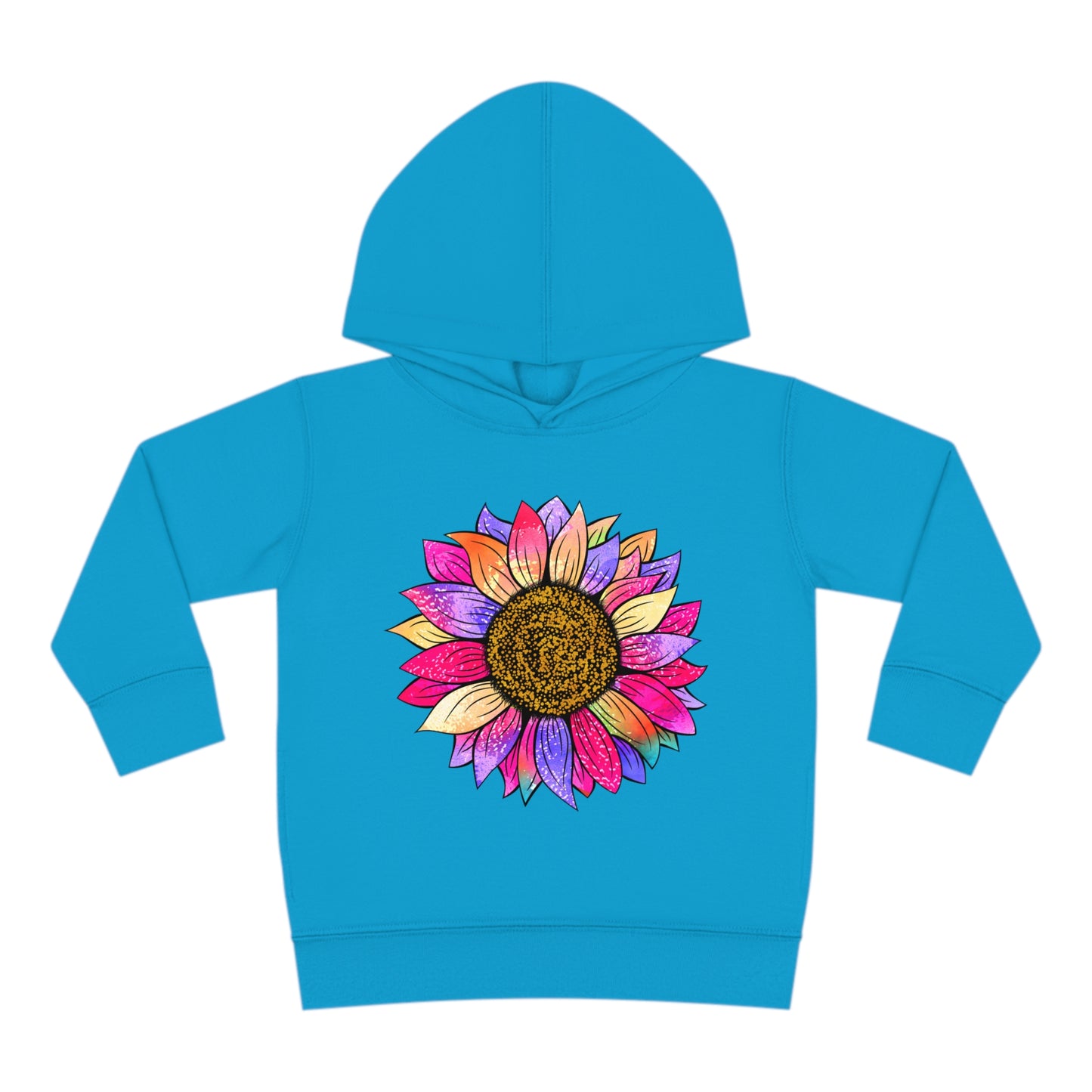 Colorful Sunflower Toddler Pullover Fleece Hoodie