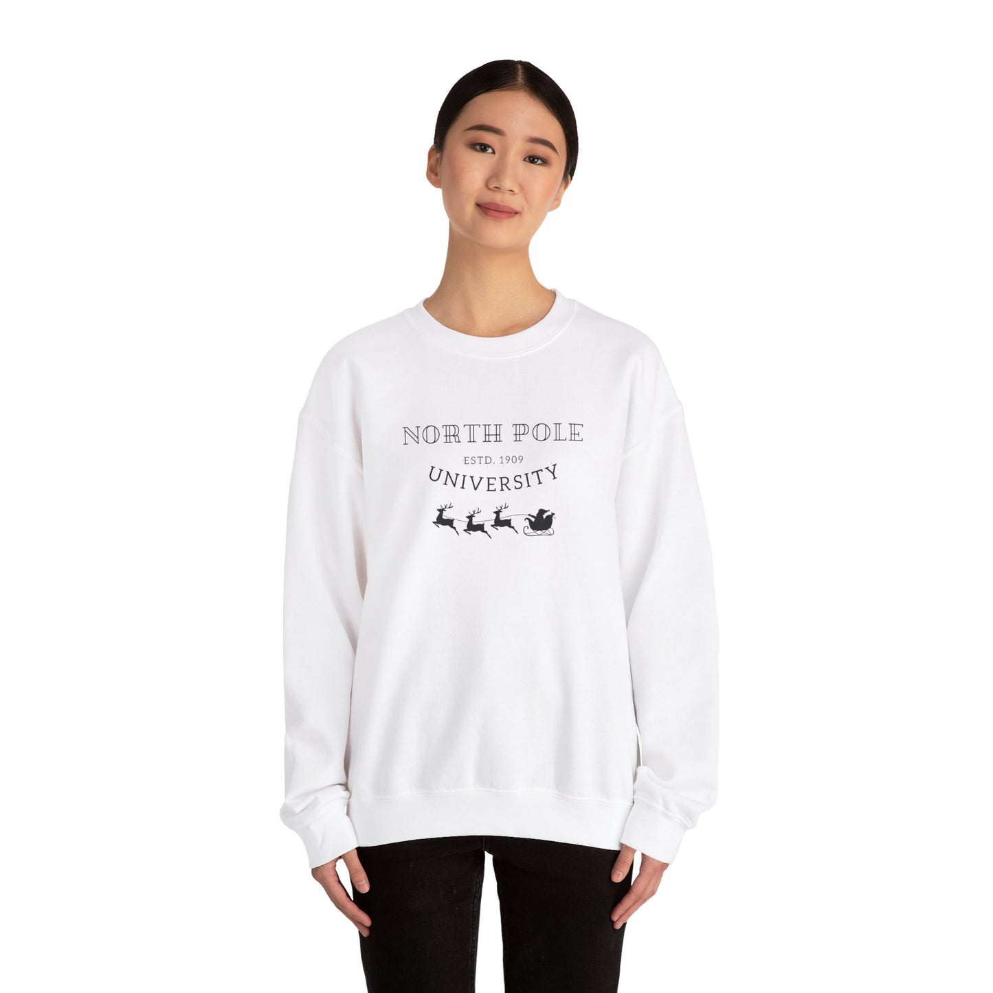 "North Pole University" Unisex Heavy Blend™ Crewneck Sweatshirt