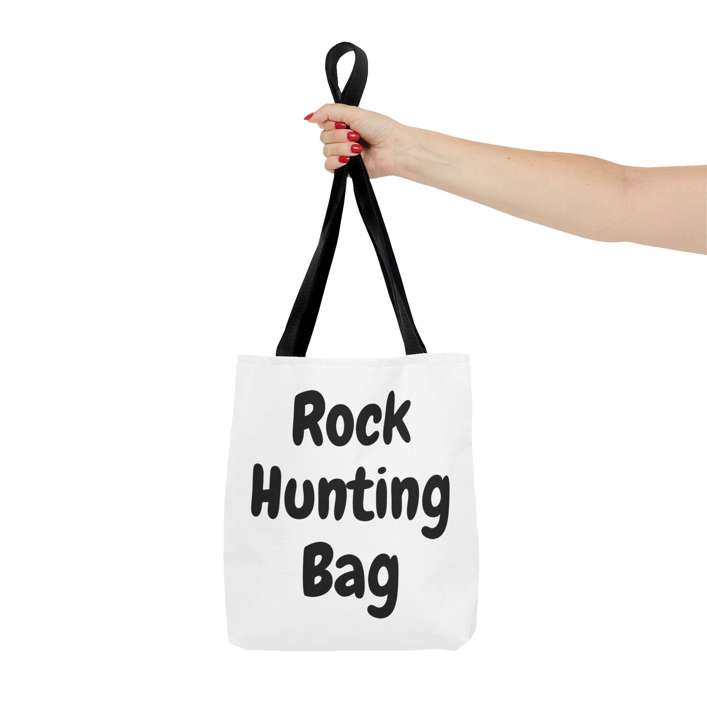 "Rock Hunting Bag" White Tote