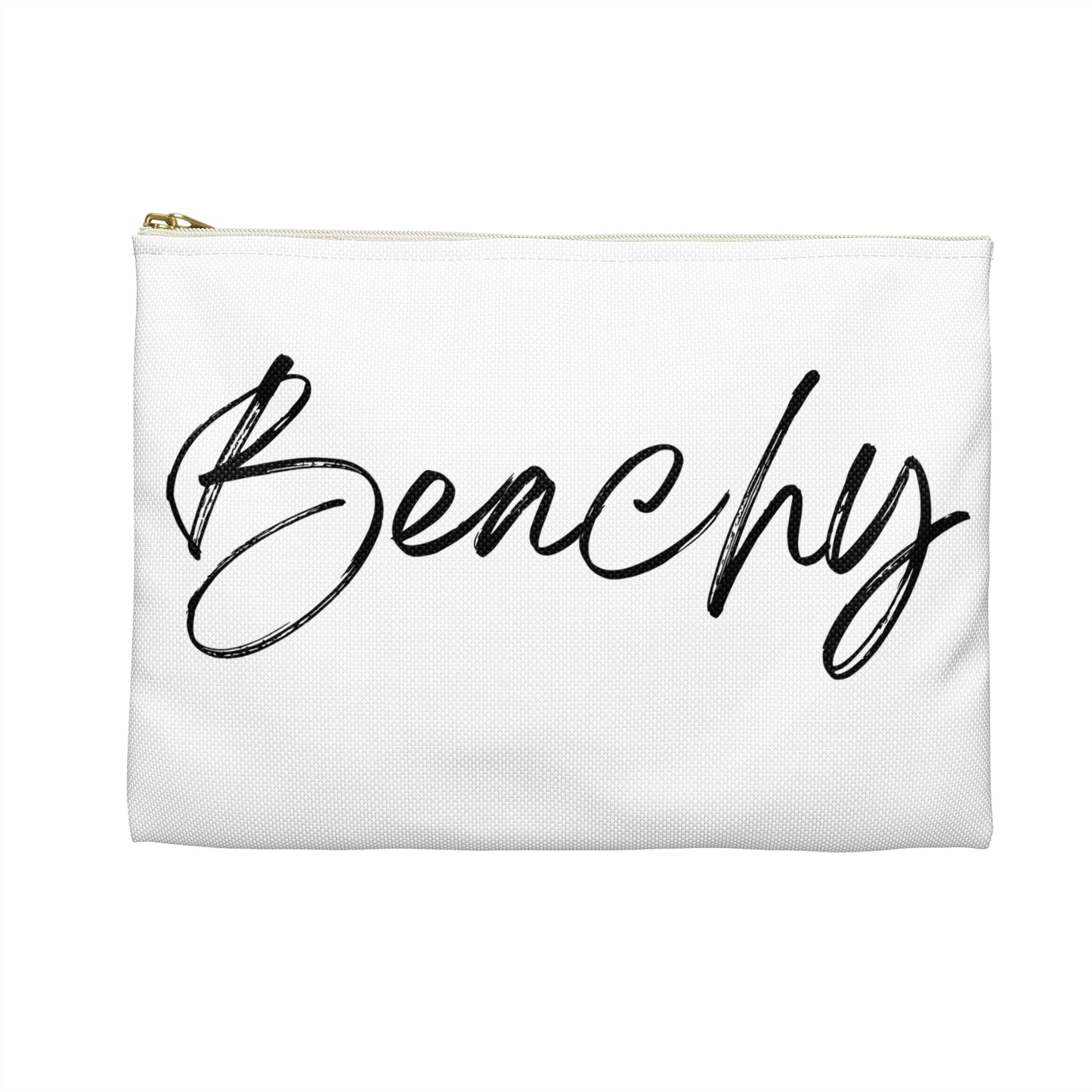 "Beachy" White Accessory Pouch