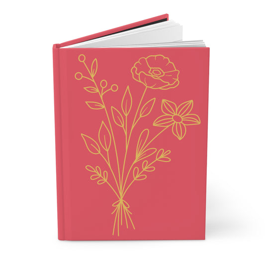 Simple Yellow Flowers Hardcover Journal Matte