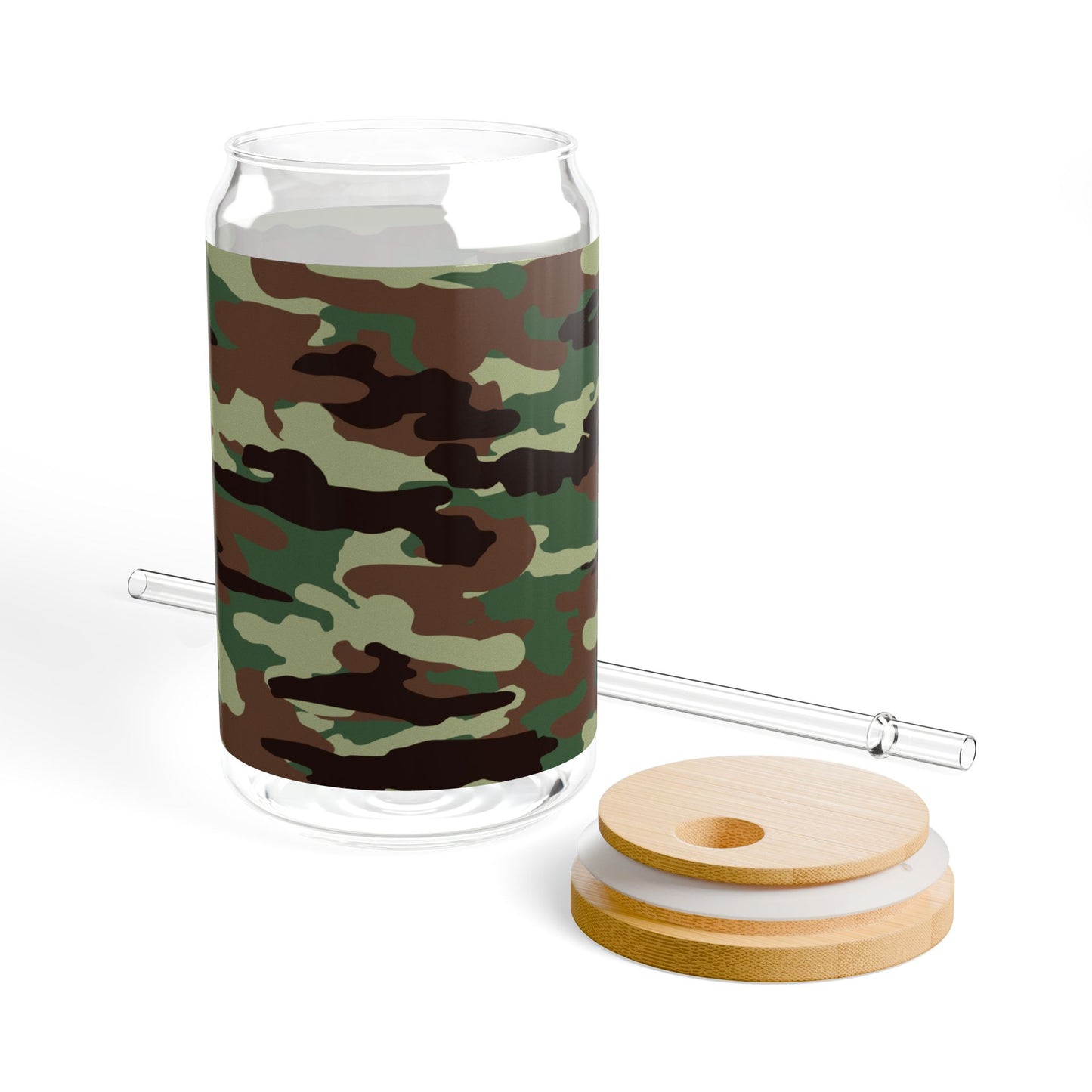 Camo Sipper Glass, 16oz