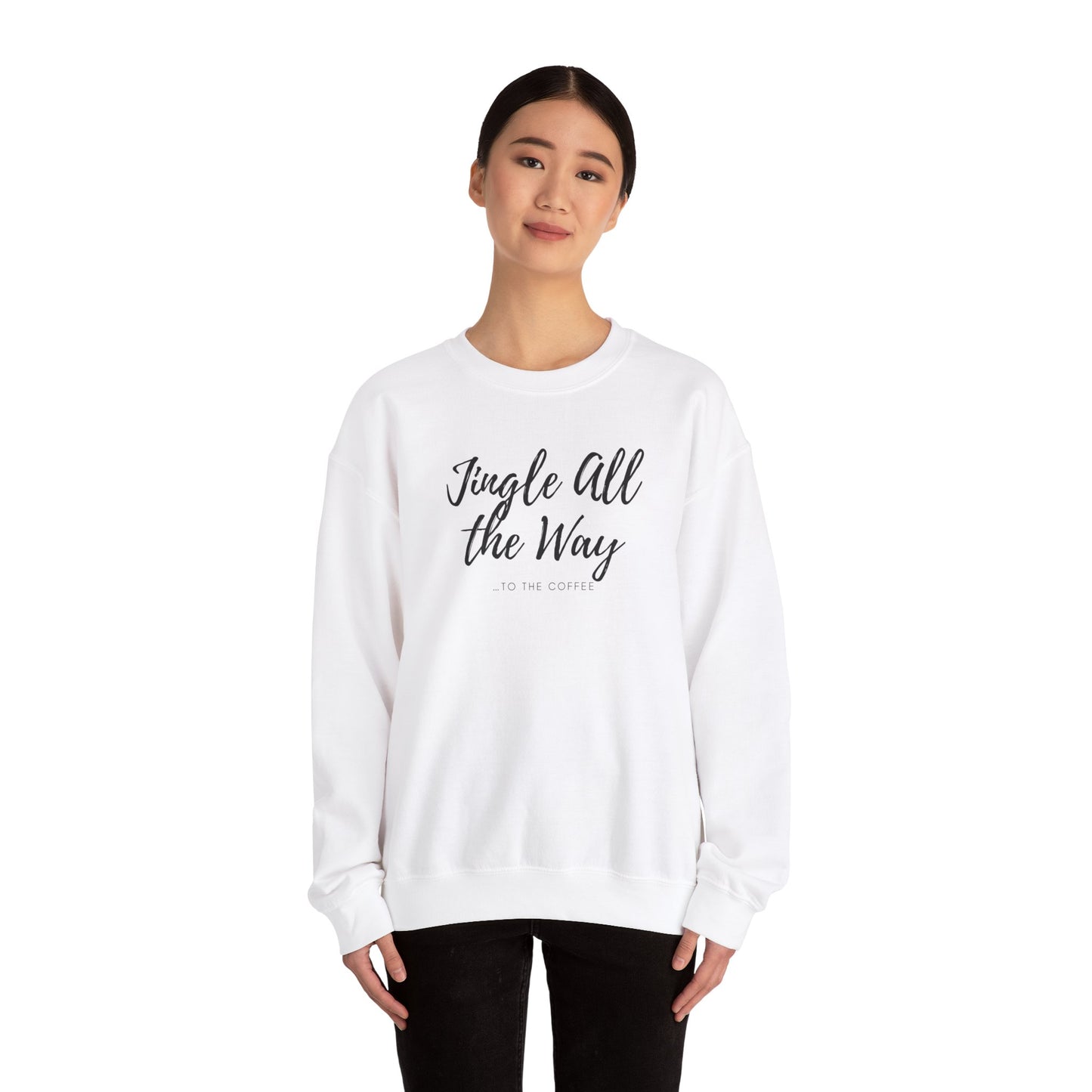 "Jingle All the Way... To the Coffee" Unisex Heavy Blend™ Crewneck Sweatshirt