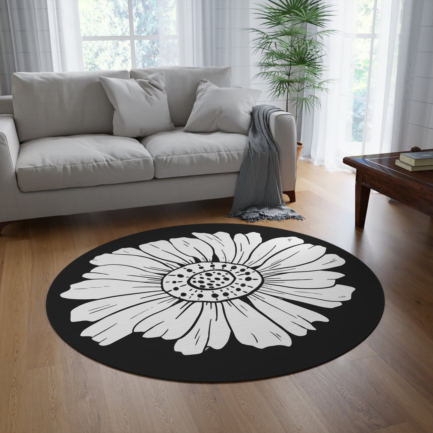 Flower Round Rug