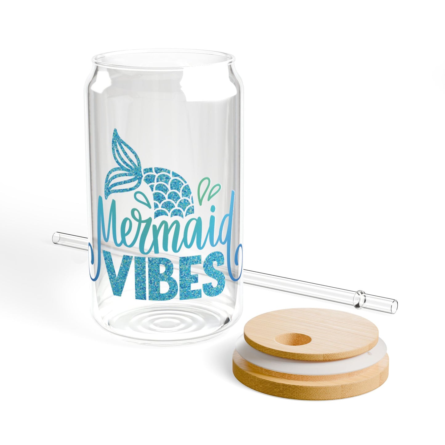 Mermaid Vibes Sipper Glass, 16oz