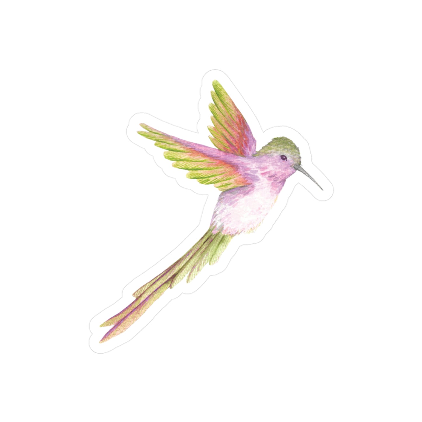 Humming Bird Kiss-Cut Vinyl Decal