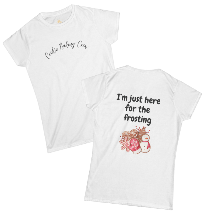 "Cookie Baking Crew - I'm Just Here for the Frosting" - Women's Softstyle Tee