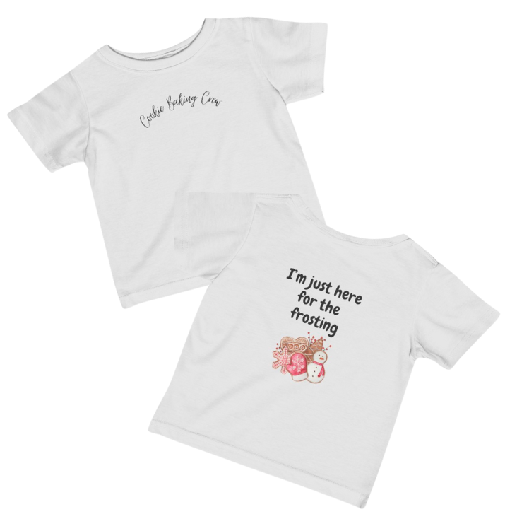 "Cookie Baking Crew - I'm Just Here for the Frosting" Infant Fine Jersey Tee