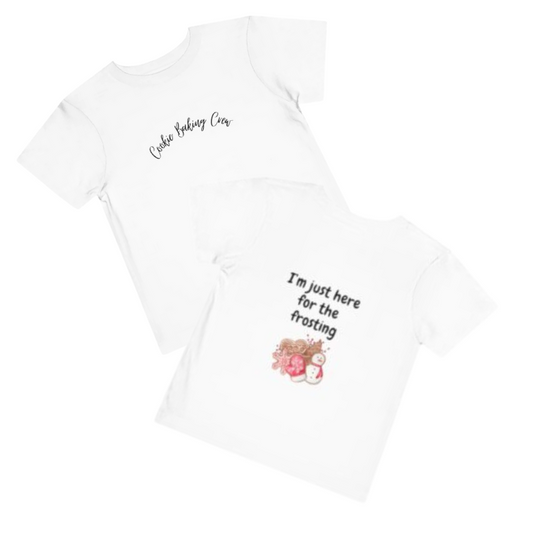 "Cookie Baking Crew - I'm Just Here for the Frosting" Toddler Short Sleeve Tee