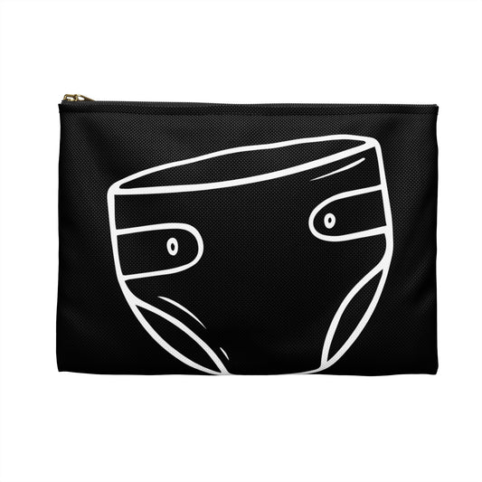 "Diapers" Black Accessory Pouch