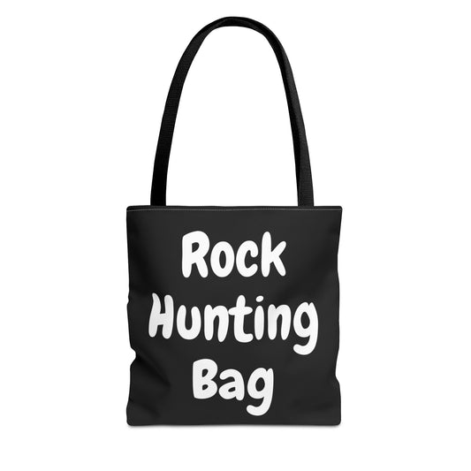 "Rock Hunting Bag" Black Tote