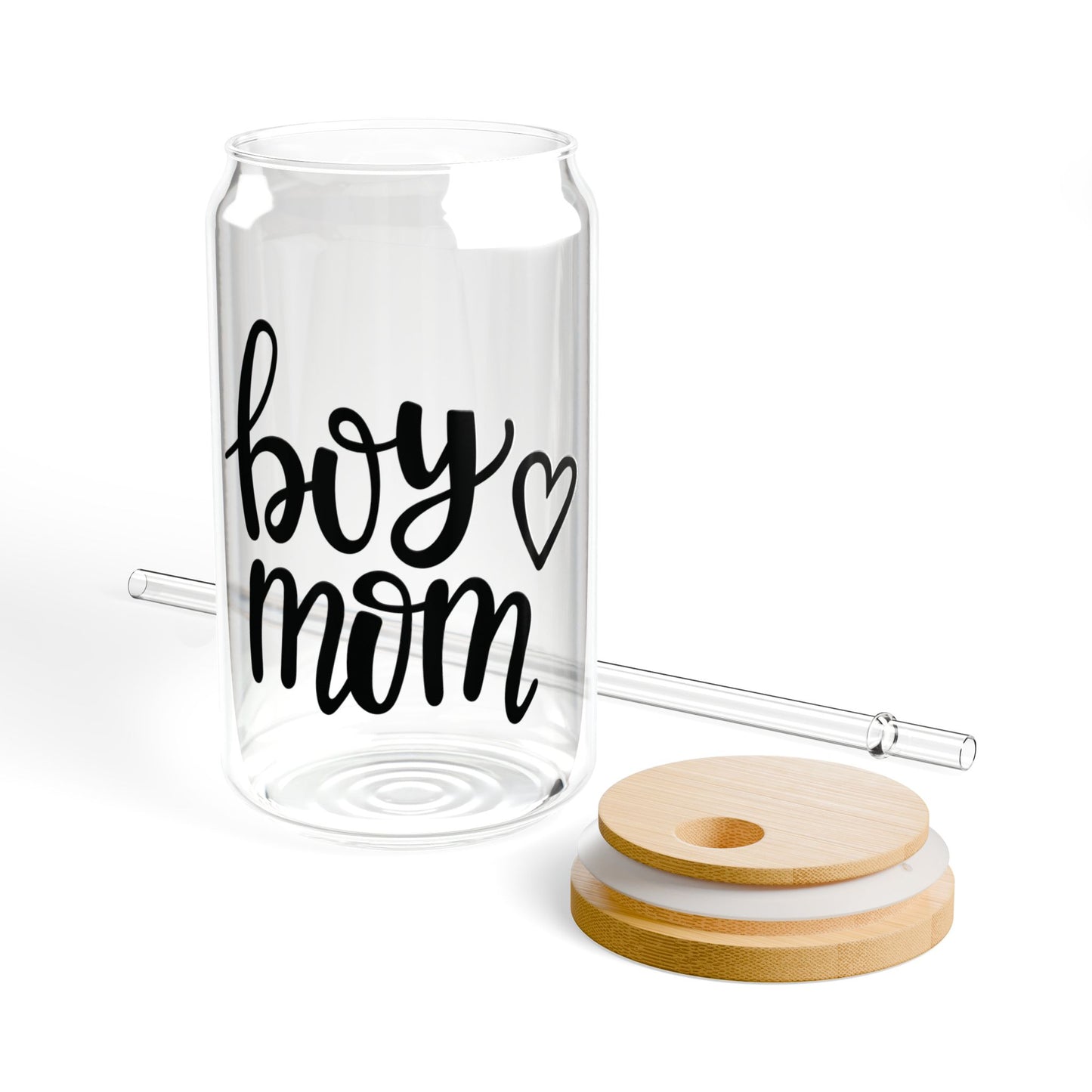 Boy Mom Sipper Glass, 16oz