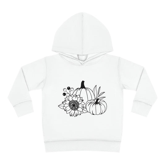 Pumpkin and Sunflower Toddler Pullover Fleece Hoodie